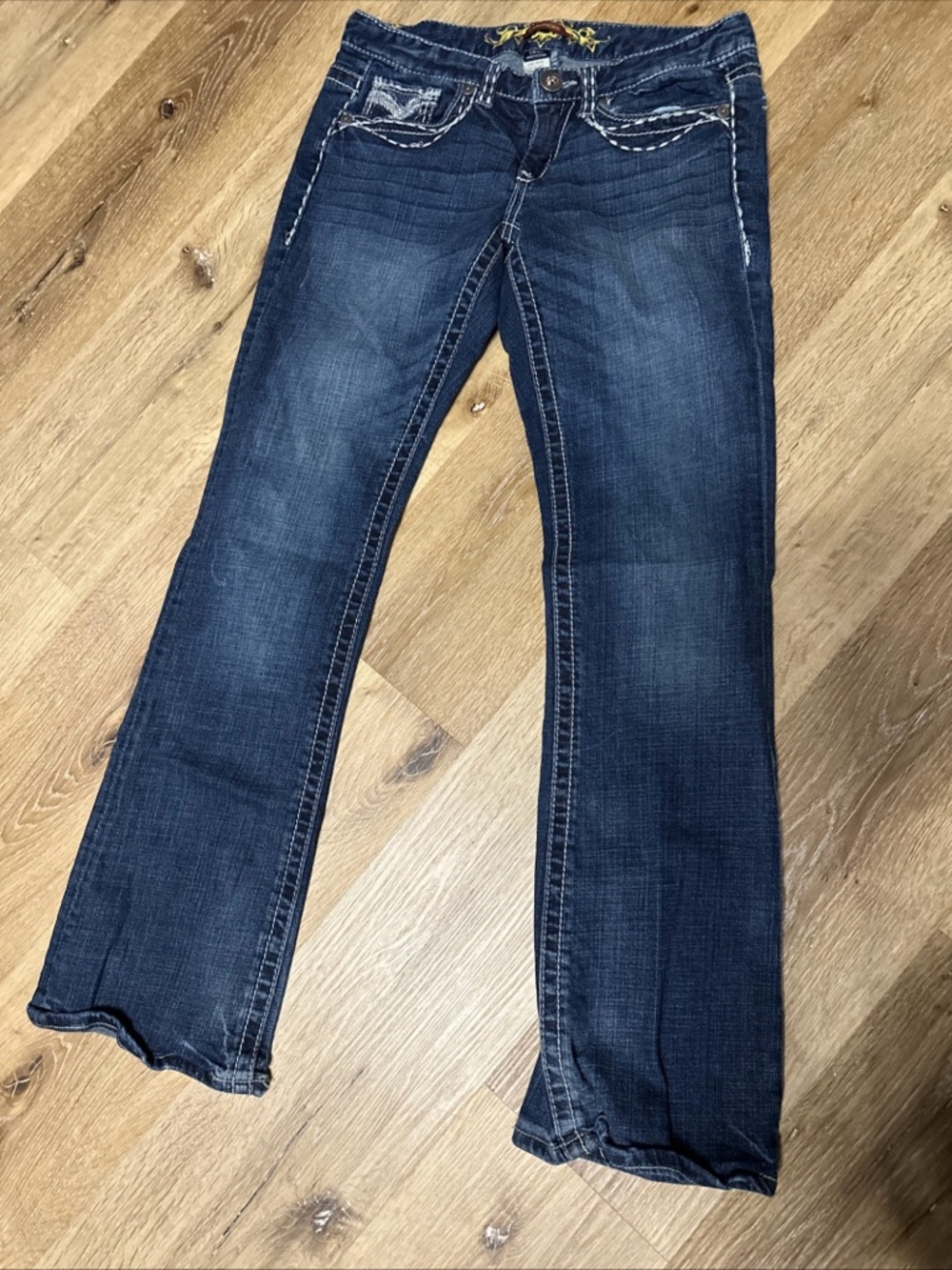 Maurices Dark Blue Bootcut Jeans 7/8 long regulars